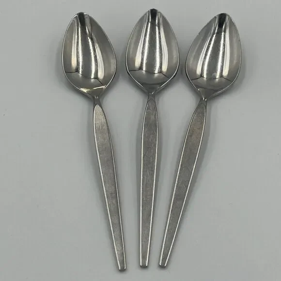 Oneida Community Stainless Flatware Older SATINIQUE QTY 3 Teaspoons Replacement - Picture 5 of 6